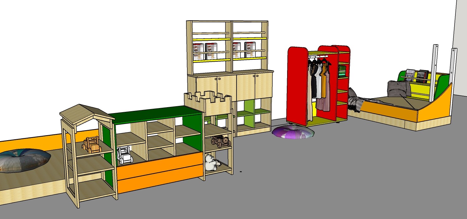 Kitamöbel aus unserer Kollektion, anpassbar in Größe und Farbe.